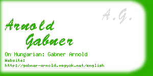 arnold gabner business card
